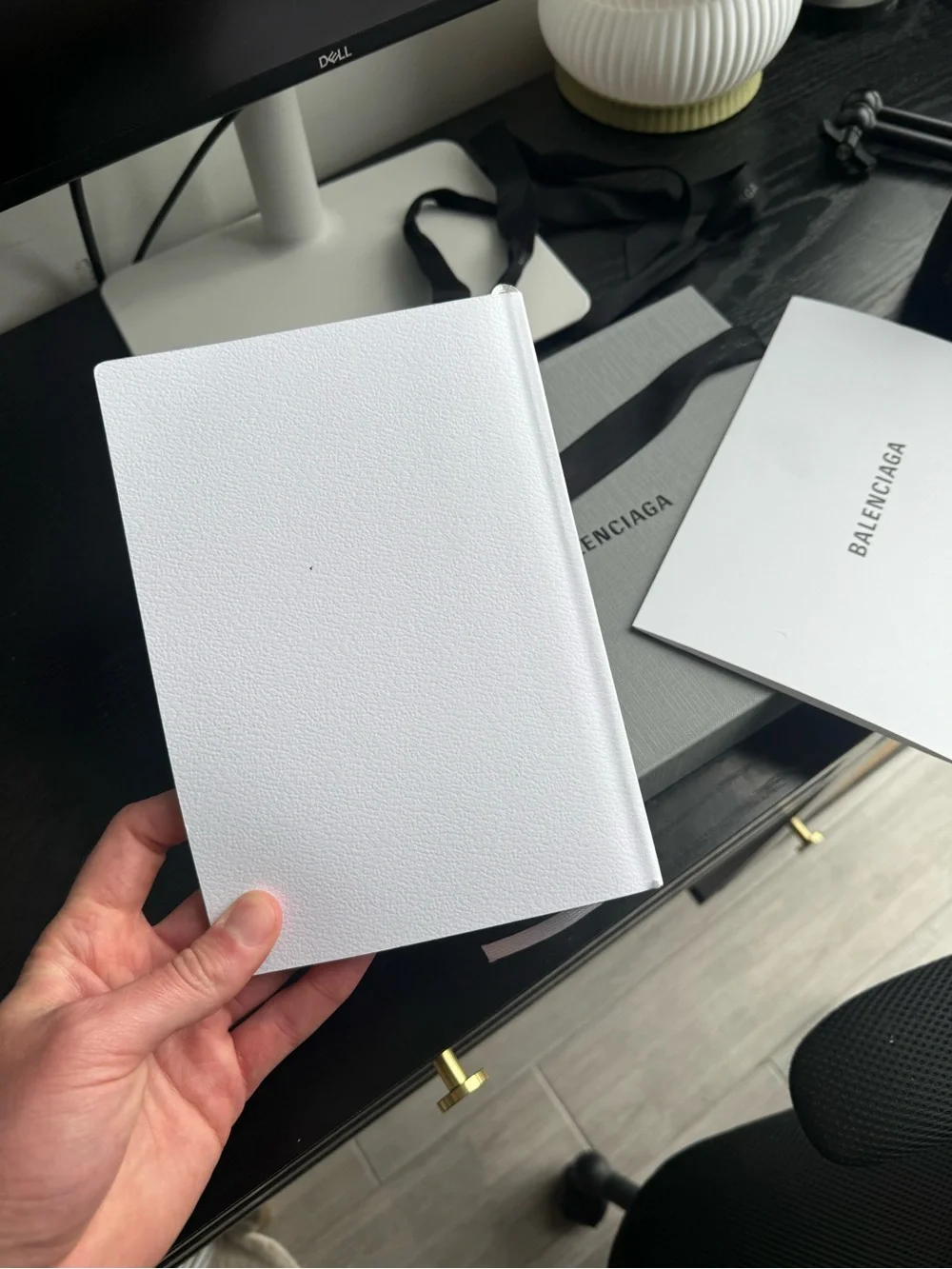Balenciaga Fragrance Notebook A5-White-Unisex luxury accessory